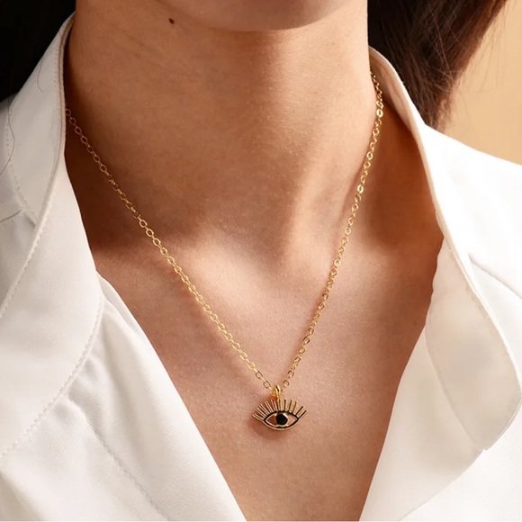 Anthropologie Jewelry - 2/$10 NEW! Evil Eye Necklace Boho Hamsa Spiritual Pendant Charm Cute